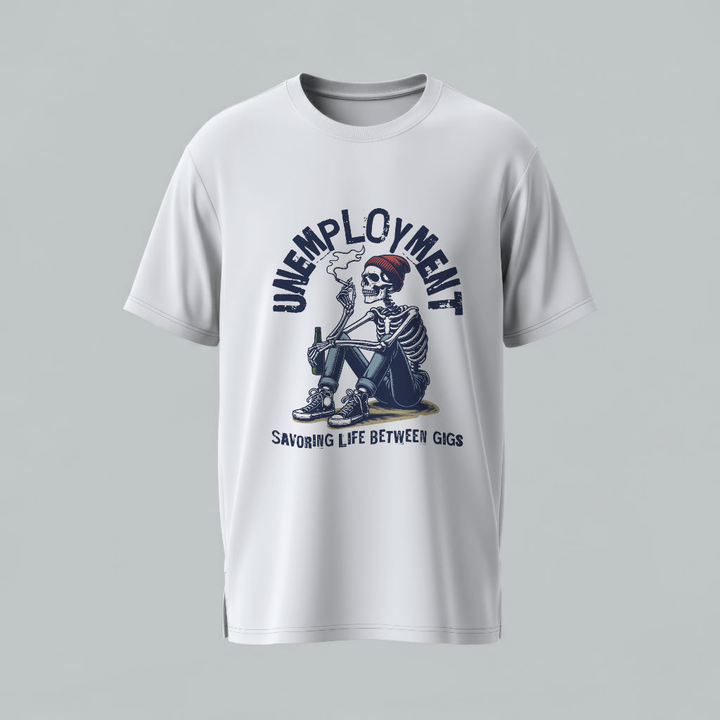 Skeleton Unemployment Oversized T-Shirt