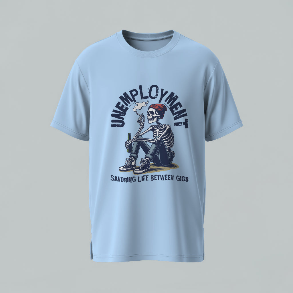 Skeleton Unemployment Oversized T-Shirt