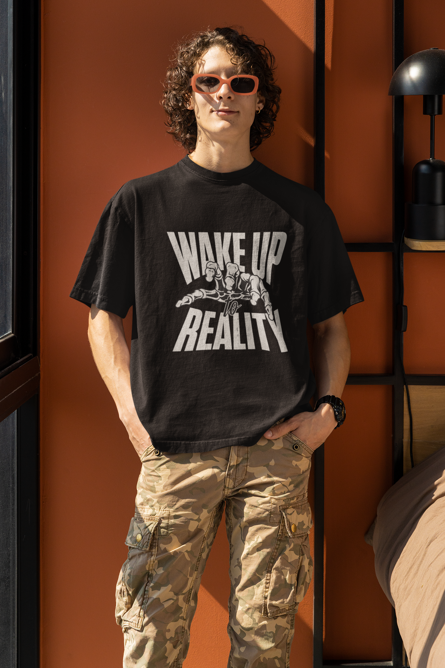Wake Up To Reality Oversized T-Shirt Black