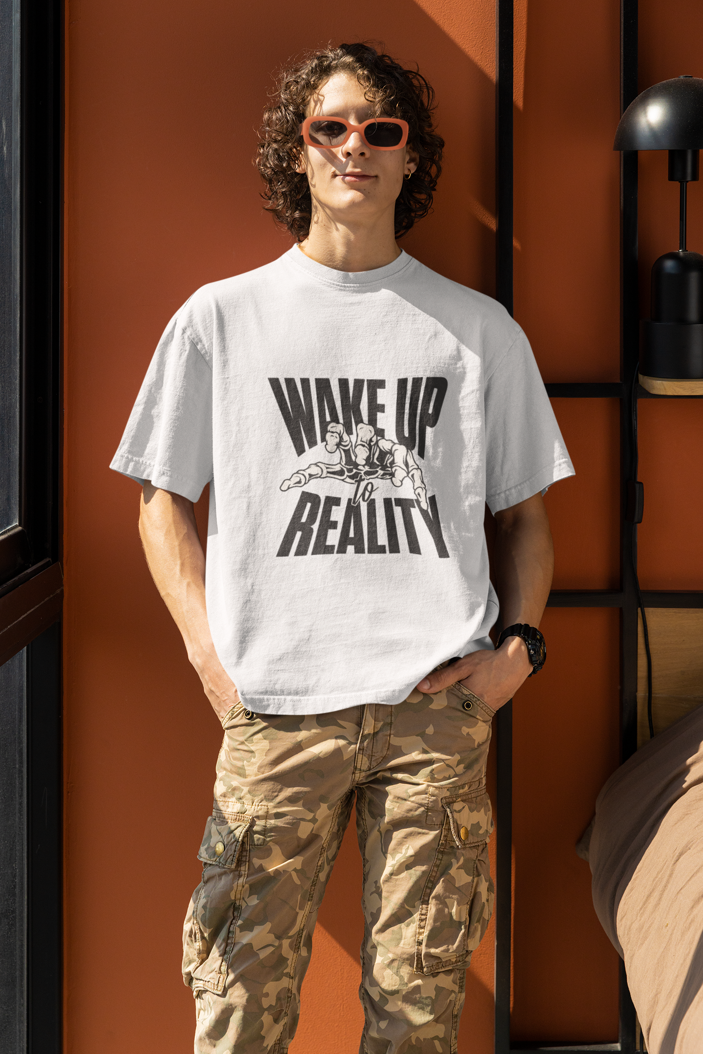 Wake Up To Reality Oversized T-Shirt White