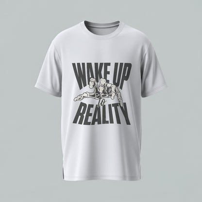 Wake Up To Reality Oversized T-Shirt White
