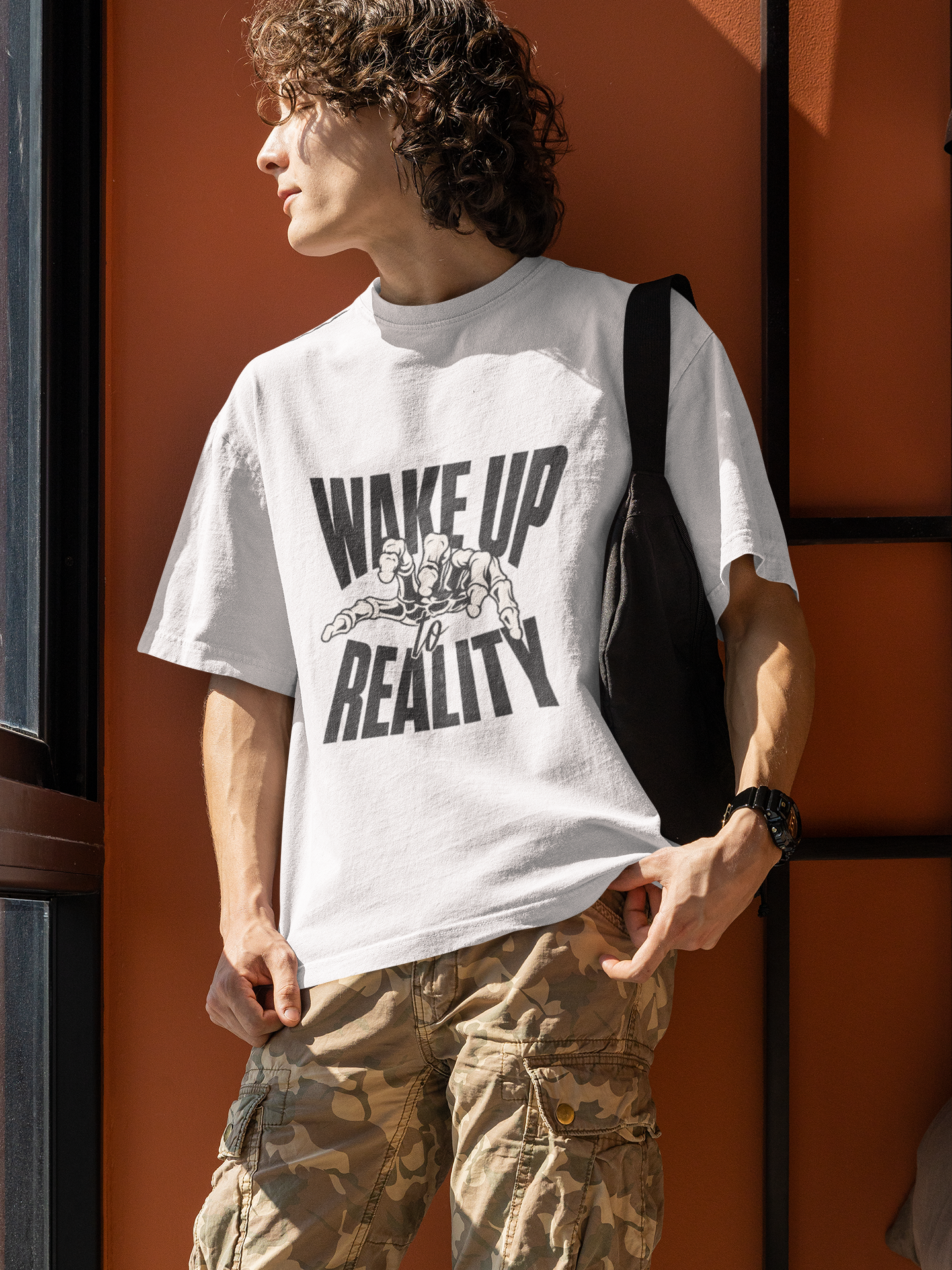 Wake Up To Reality Oversized T-Shirt White