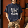 Wake Up To Reality Oversized T-Shirt Navy Blue